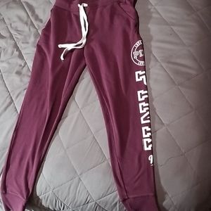 Burgundy "Pink" Victoria Secret Joggers